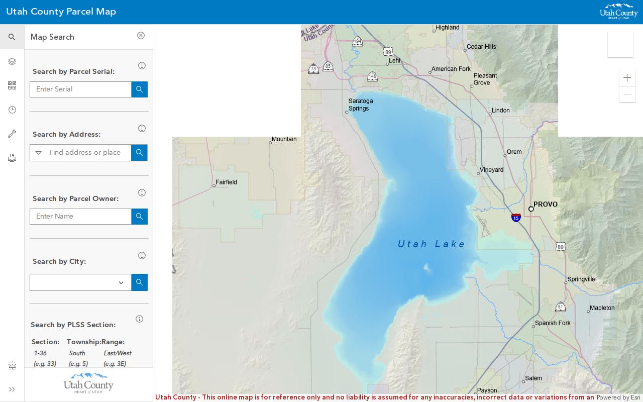 American Fork people search with the Utah County parcel map