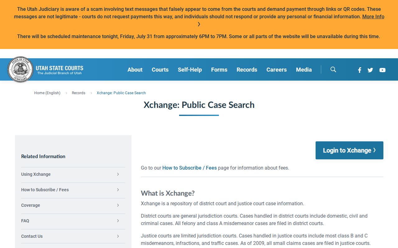 American Fork people search through Utah Courts Xchange