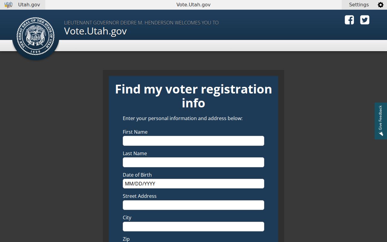 American Fork voter registration lookup on Utah Voter Info